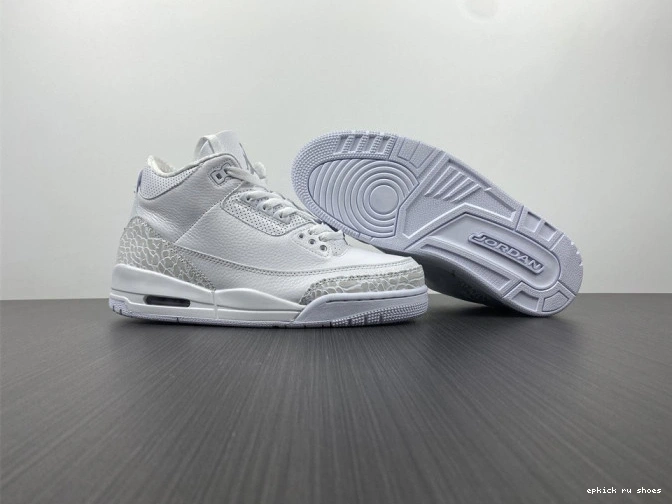 Rep White' Retro Jordan 3 PS 'Triple Air 429487-111 0707